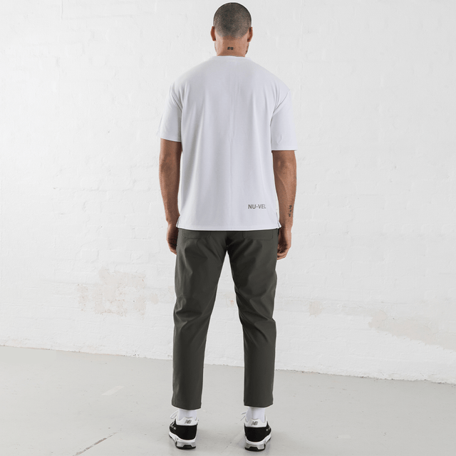 Air Trousers: Urban Cycling Trousers Olive Back Full