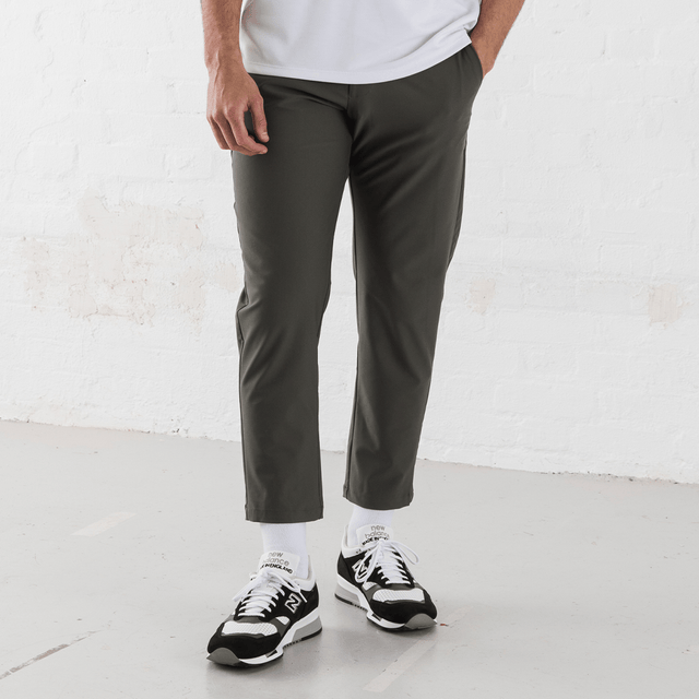 Air Trousers: Urban Cycling Trousers Olive Front