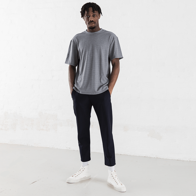 Air Trousers: Urban Cycling Trousers Navy Front Full