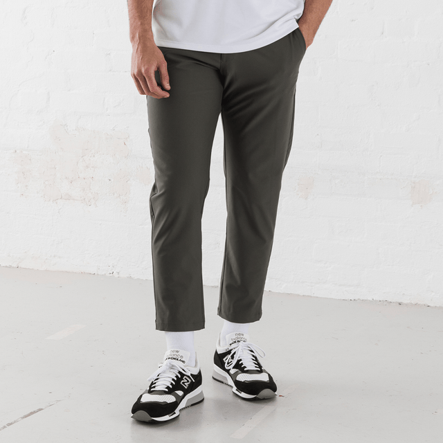 Air Trousers: Urban Cycling Trousers Olive Front