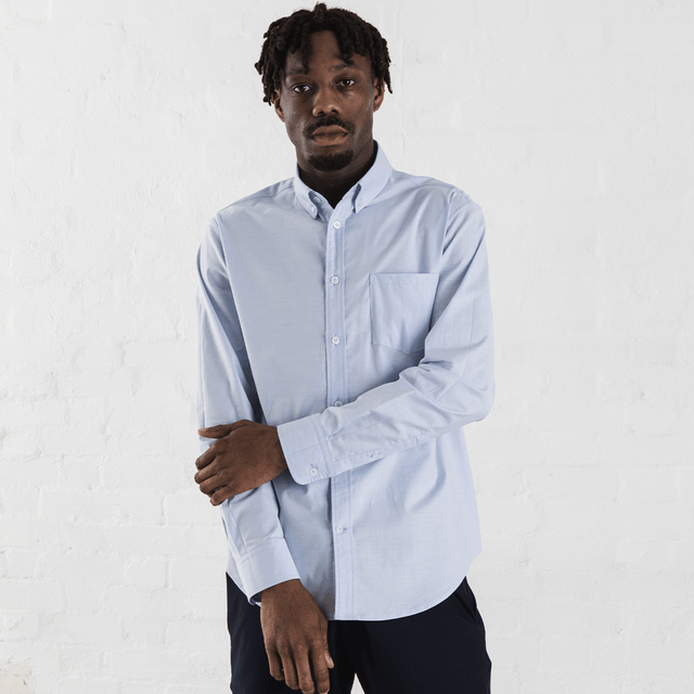 Commuter Shirt: Urban Cycling Clothing Blue Front