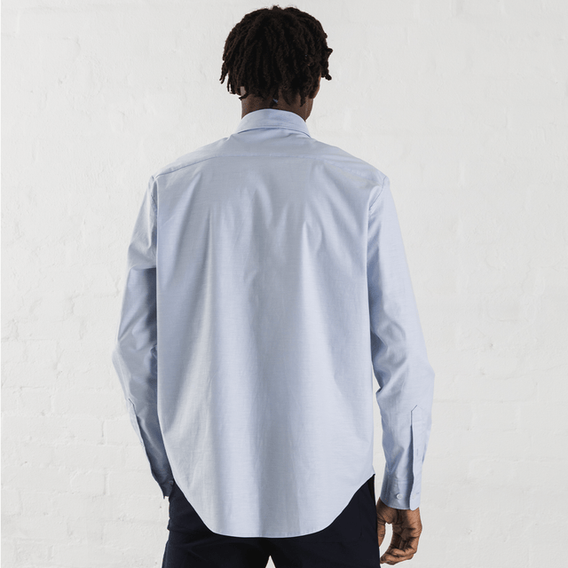 Commuter Shirt: Urban Cycling Clothing Blue Back