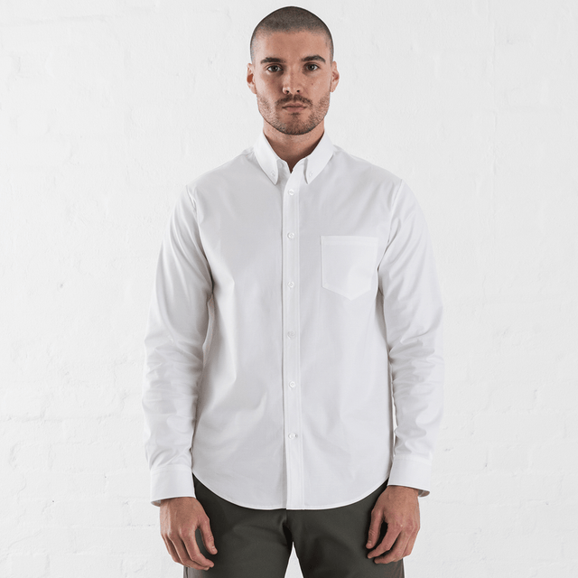 Commuter Shirt: Urban Cycling Clothing White Front