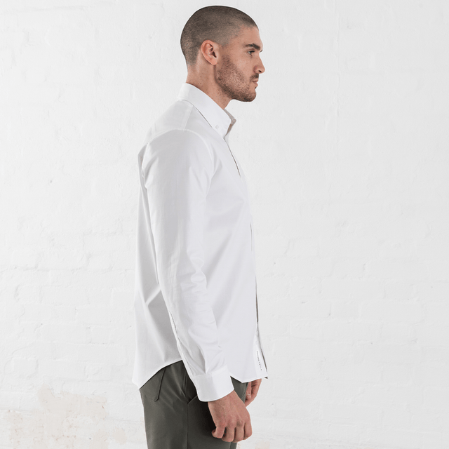 Commuter Shirt: Urban Cycling Clothing White Side