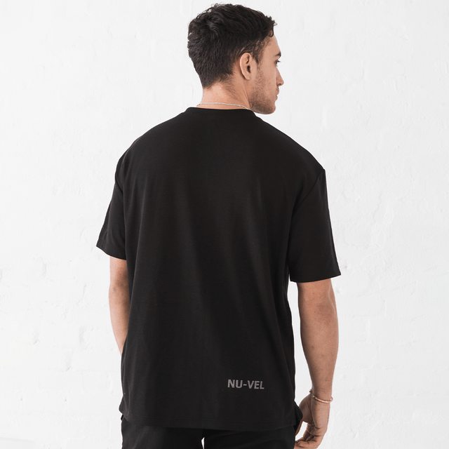 Fresh Feel Oversized T-shirt: Technical T-shirt Black Back