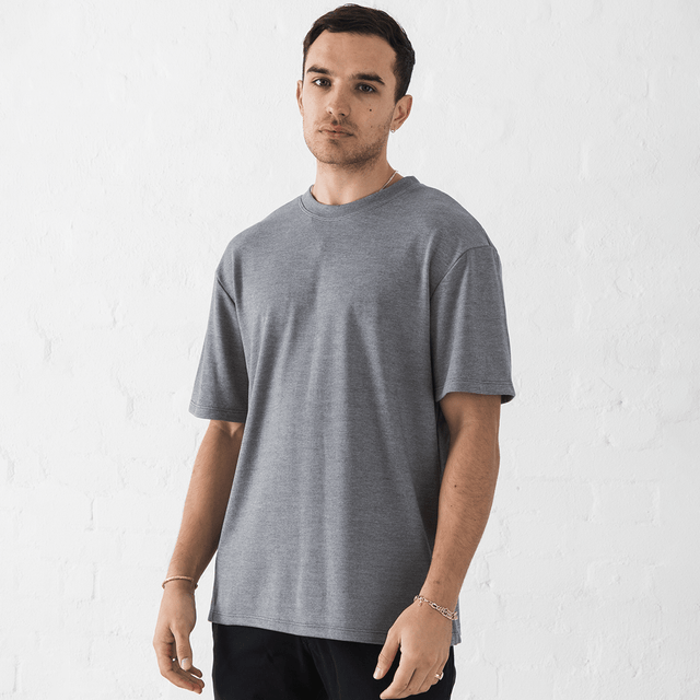 Fresh Feel Oversized T-shirt: Technical T-shirt Grey Front