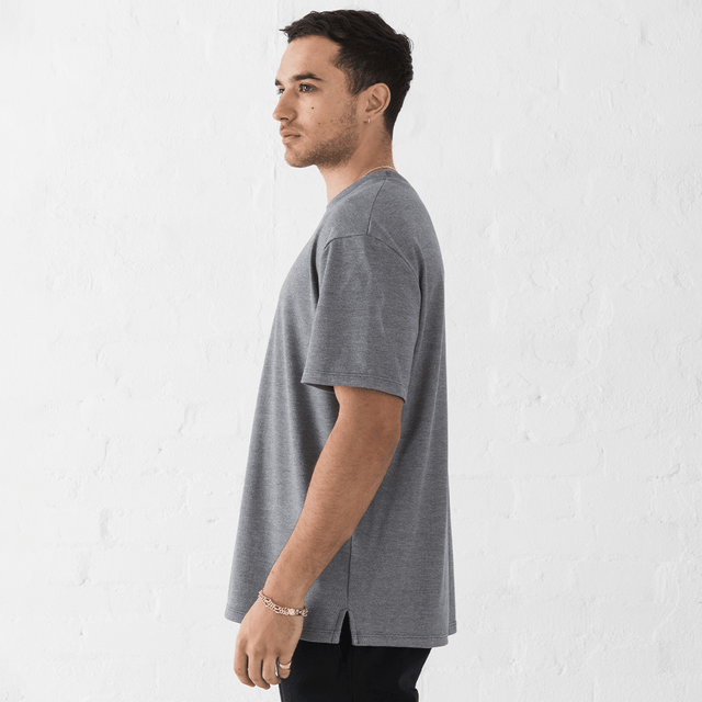 Fresh Feel Oversized T-shirt: Technical T-shirt Grey Side