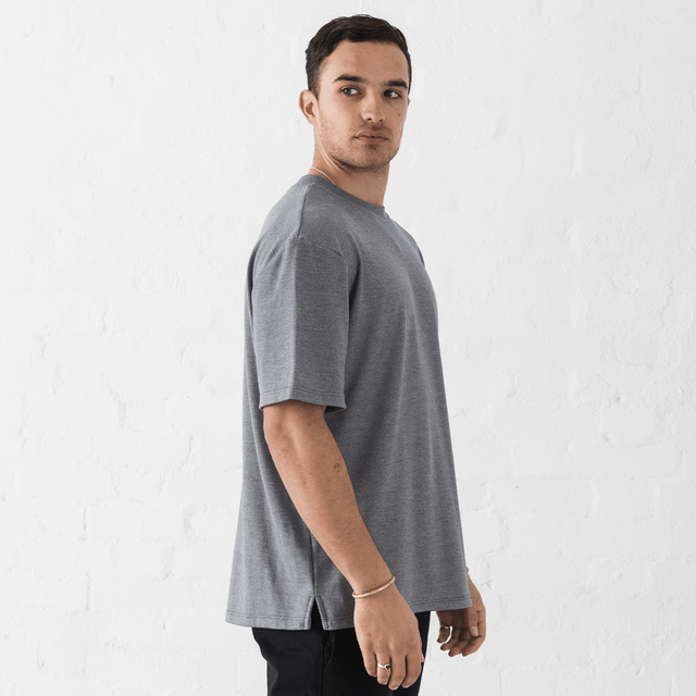 Fresh Feel Oversized T-shirt: Technical T-shirt Grey Back