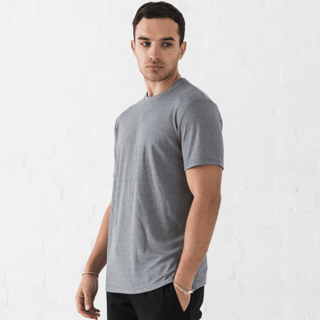Fresh Feel Slim T-shirt: Technical T-shirt Grey Side