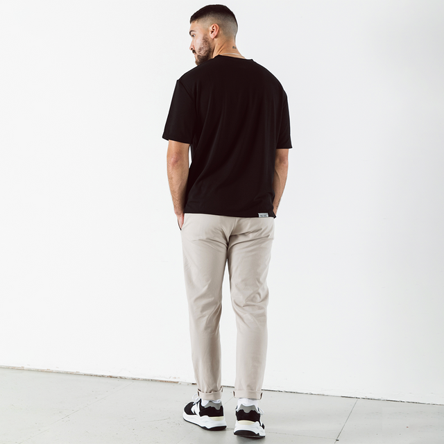 Move Trousers: Urban Cycling Trousers Beige Back Full