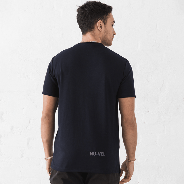 Fresh Feel Slim T-shirt: Technical T-shirt Navy Back