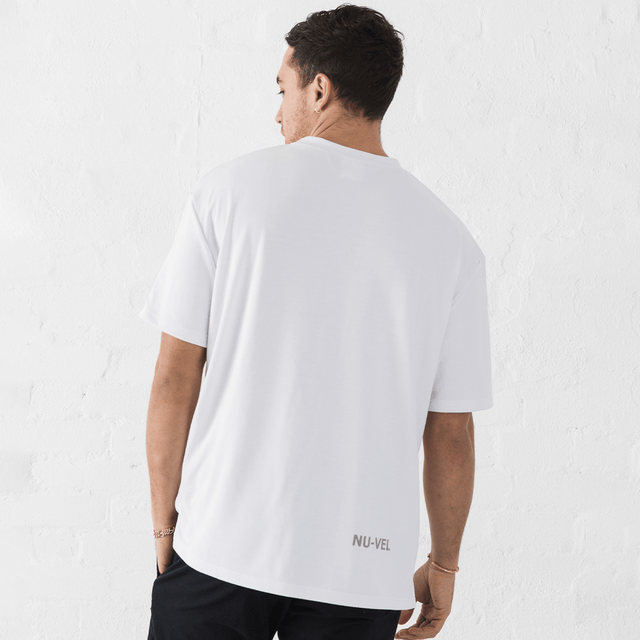 Fresh Feel Oversized T-shirt: Technical T-shirt White Back