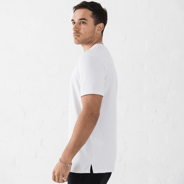 Fresh Feel Slim T-shirt: Technical T-shirt White Side